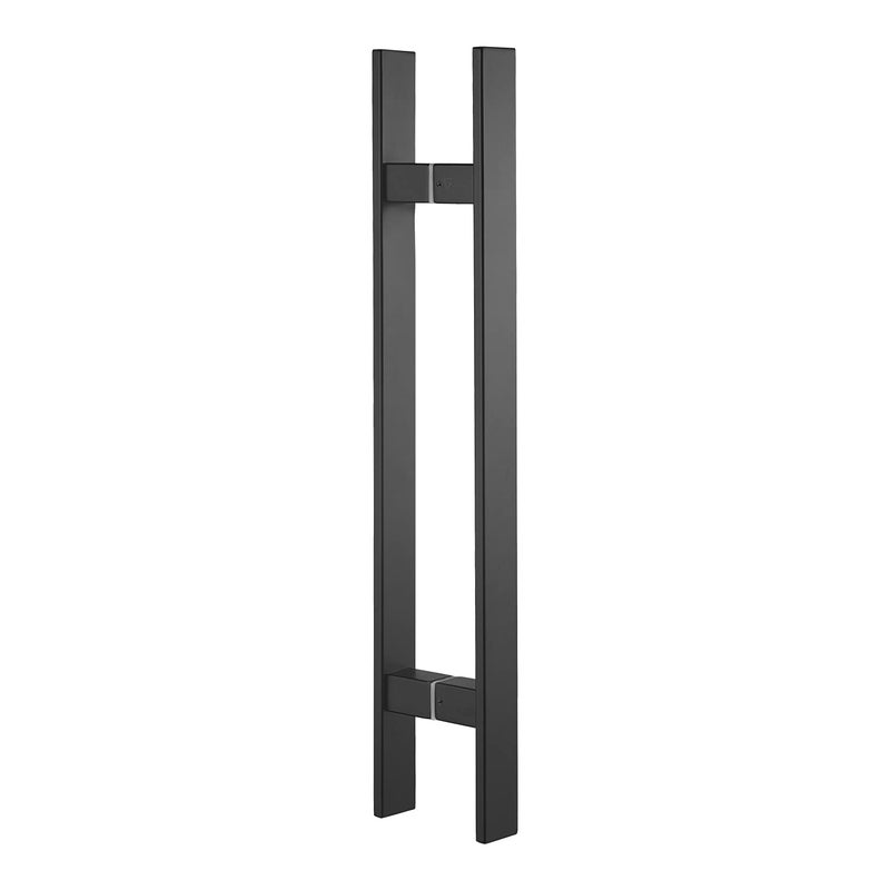 TOGU TG-6018 مقبض باب دفع وسحب من الفولاذ المقاوم للصدأ التجاري الثقيل 36 بوصة -304 مع دعامات صلبة، مقبض باب حظيرة، مقابض زجاجية، تشطيب أسود غير لامع - Image 1